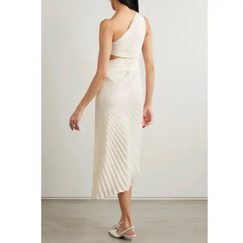 ALC Frank A.L.C. Dahlia one-shoulder cutout pleated crepe maxi dress NEW