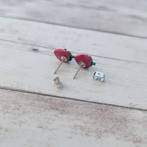 Smiling Strawberry Stud Earrings