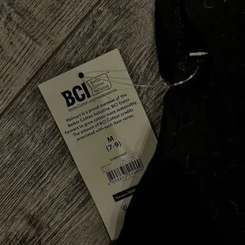 No Boundaries NWT Plain Black Medium Women’s Bodysuit Crosses in back NoBo Clip Underneath - Image 4