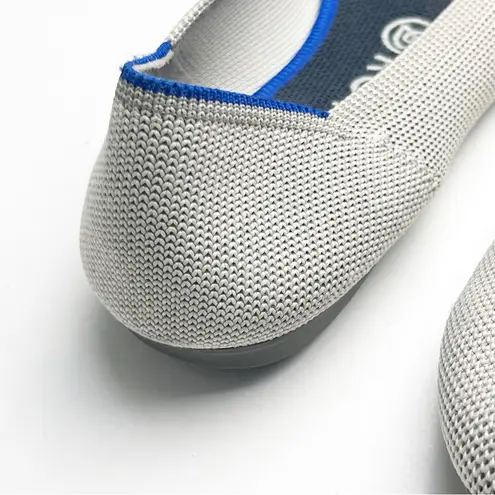 Rothy's ROTHY’S The Flat Round Toe Flax Birdseye Gray Cream Ballet Flats, Size 8