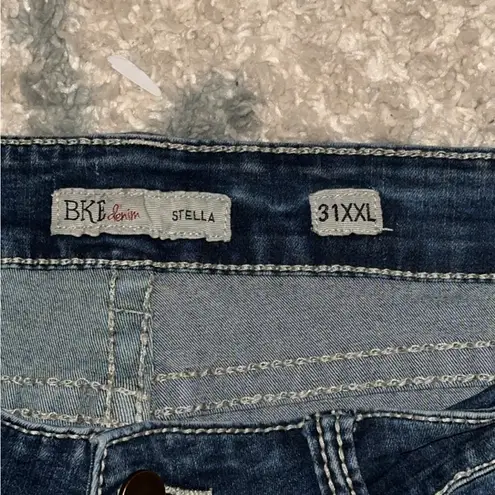 Indigo Wide Leg Jeans Women's BKE STELLA boot Jeans 31XXL 31x37 EUC