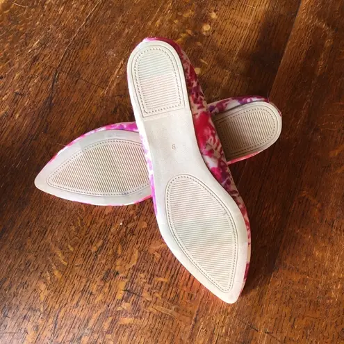 White and Pink and Purple Tie Dye Women's Slip On Shoe Size 9 #551