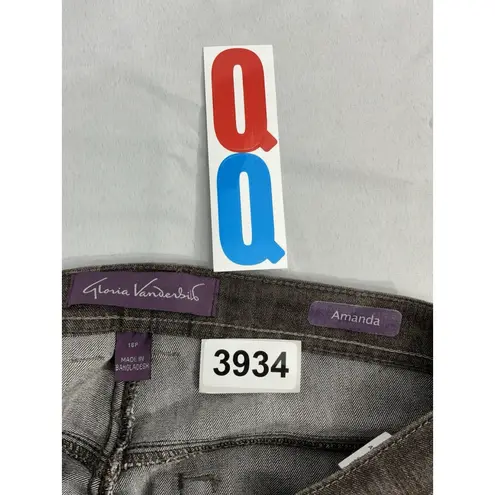 Gloria Vanderbilt Womans Amanda 16 P Brown Jeans Ankle