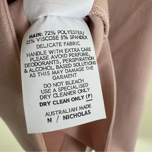 Nicholas Ponti Wrap Front Midi Skirt Pink Nude Size 8 NWT