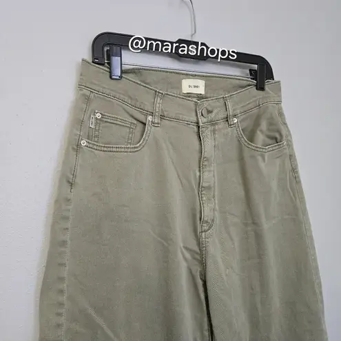 DL1961 Hepburn Wide Leg Vintage Pants in Alpine Green