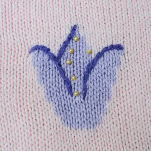 Quacker Factory Vintage 90s Sweet Treats Short Sleeve Cardigan Sweater