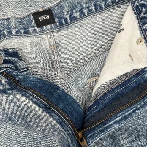 Edwin Jeans Size 26 NWT Anderson Ankle 90s Saturn Acid Wash Denim High Rise Blue