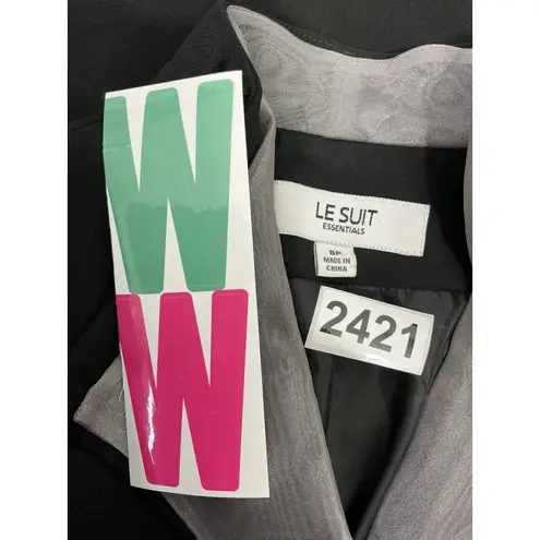 Womans LeSuit 2 Piece Jacket & Knee Length Skirt Black 8P