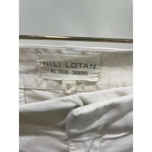 Nili Lotan East Hampton White Slim Leg Pant Sz 0