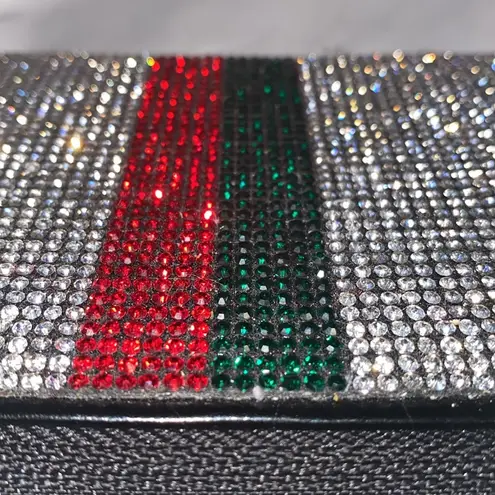 Zip around wallet BEAUTIFUL CLEAR RHINESTONES sparkling wallet Silver