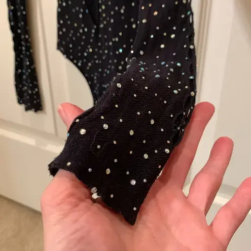 AB 💎 Crystal 💎 Bodysuit OS Black Size undefined