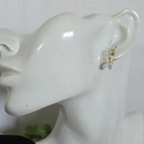 Vintage Freshwater Rice Pearl Necklace and Earrings Pat 537965 Gold