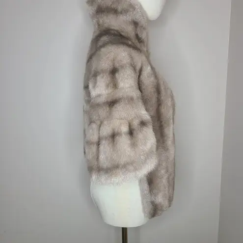 Vintagr Regina Glenara by Glenoit Faux Fur Stole Shawl Cape Tan Size undefined