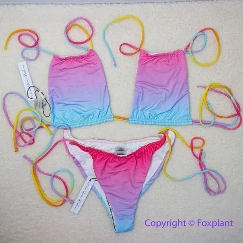 New! Set! Monica Hansen Beachwear MHB Miami vice bikini, size XL Pink