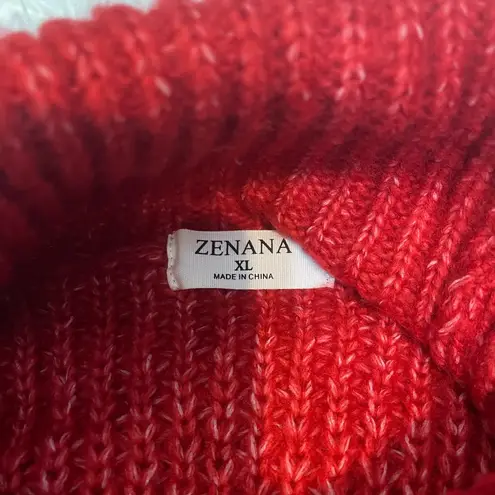 Zenana Outfitters red chunky red turtleneck sweater womans size XL