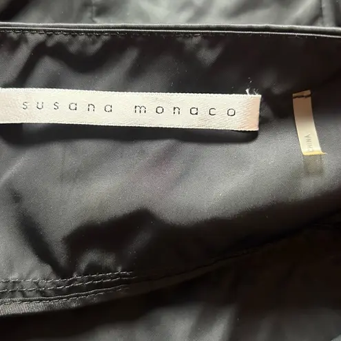 Susana Monaco Black Sleeveless Belted Mini Dress Size 2