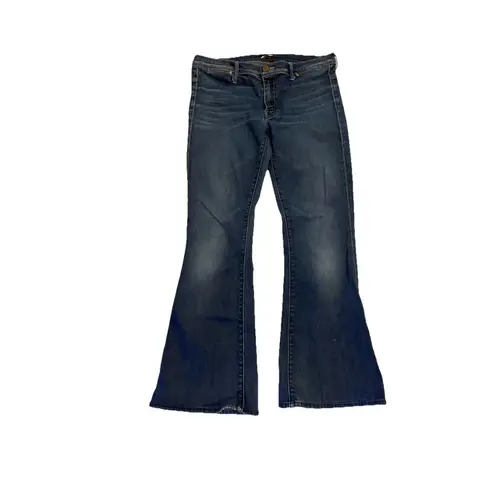 Mother Women's WIDE LEG BLUE Perfect Rise Flared Stretch Casual Jeans Size 28