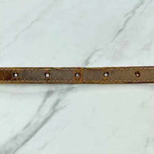 The Great New York Belt Co Brown Vintage Barrel Braided Leather Belt Size Small
