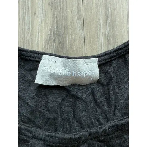 Michelle Harper Black Maxi Dress Sleeveless Casual Flowy Tank Dress L Size L