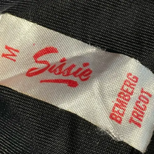 Vintage Full Slip Black Lace Sissie Women Lingerie Retro Pin