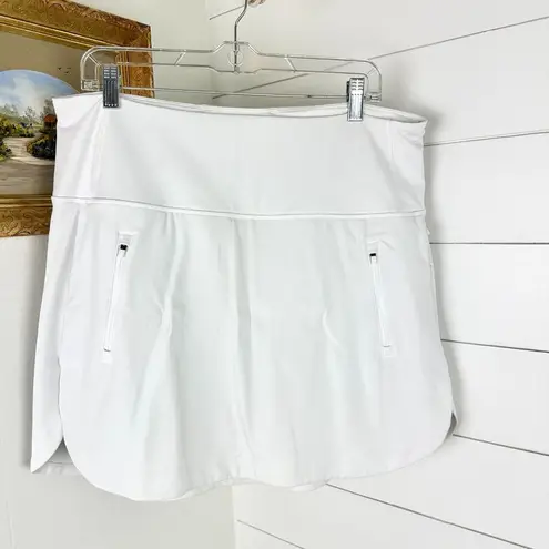 Athleta Fairway Golf Skort 16" Size 1X Bright White Tennis Athletic Running