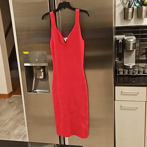 Reiss ππ Dakota Sweetheart Neck Knitted Bodycon Dress ~ Pink Medium M