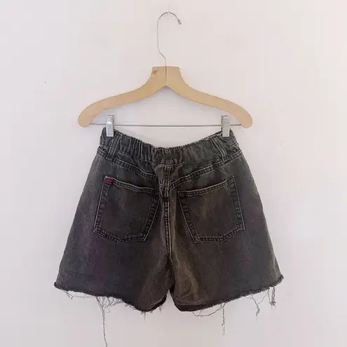 Urban Outfitters BDG  Washed Black Waist Tie Shorts Distressed Hem