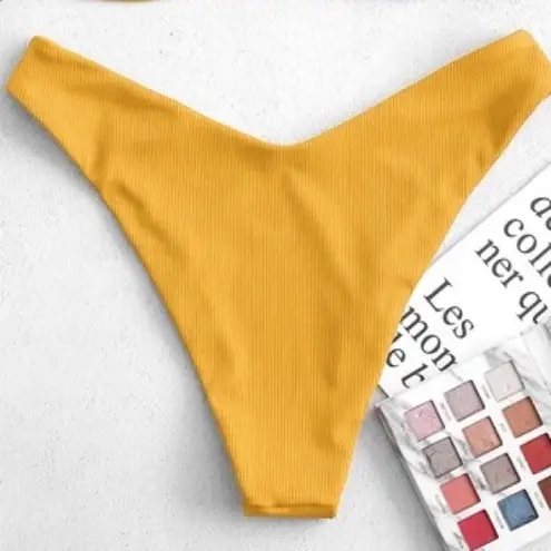 Zaful 🌸(3/$20) mustard high rise bikini bottom