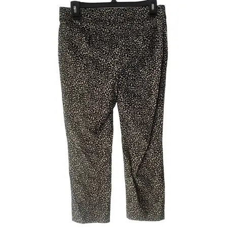 Rafaella Comfort Women's Size 8 Cheetah Animal Print Pull On Crop Pants
