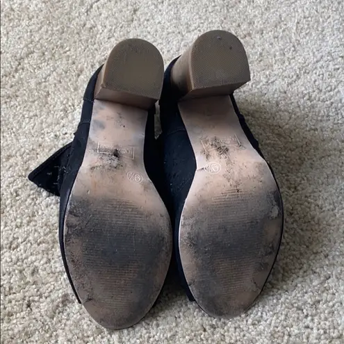 Fergalicious black suede bootie size 9.5