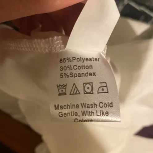 White Graphic Tarot Card Crop Top Size M