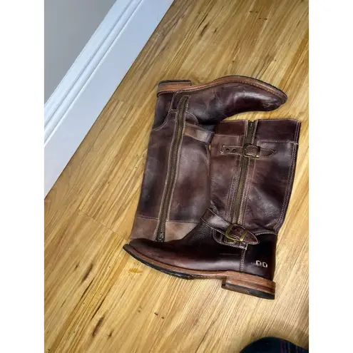 Bed Stu Gogo Lug Distressed Cognac Riding Boot Leather Cobbler Series size 8