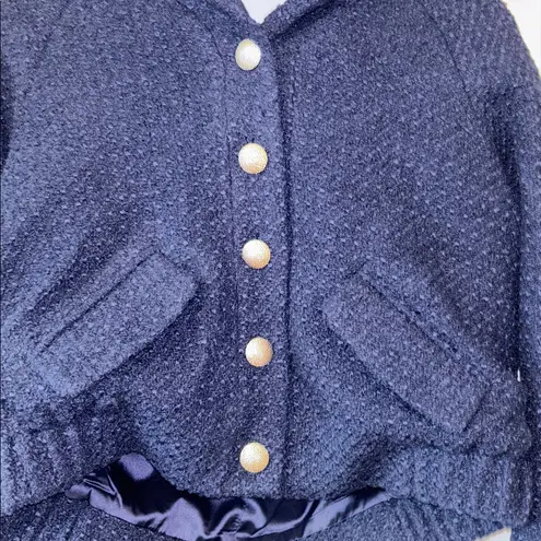 Endless Rose Endless Ross Boucle Tweed Bomber Jacket