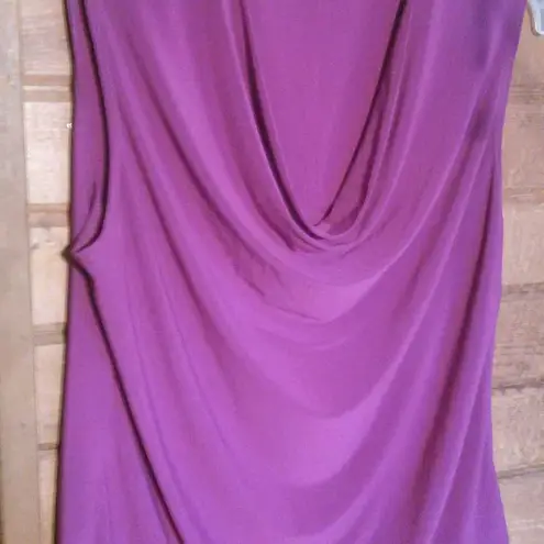 Bleeker and McDougal Cowl Neck Blouse Purple Size M