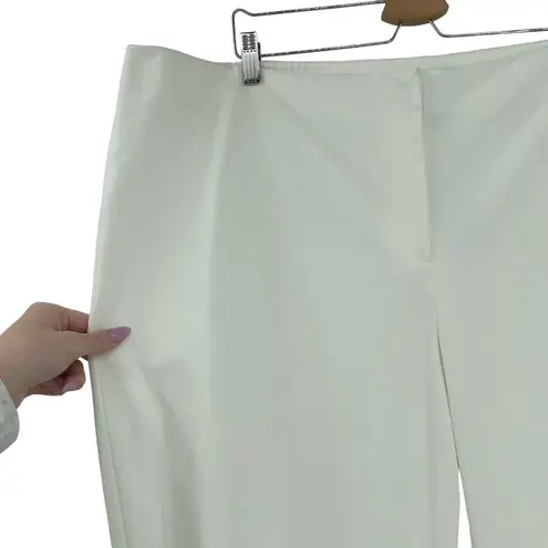 Lafayette 148  New York Manhattan Cropped Pants White Plus Size 24W