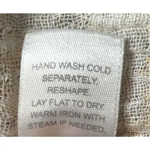 J.Jill Pure Jill  Top Size Large Linen Blend Orange Artsy Resortwear Lagenlook