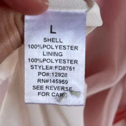 Dress Forum Los Angeles Women's Pink & Red Mini Wrap Dress Size L. NEW