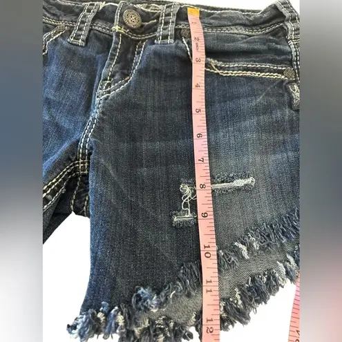 Silver Jeans  Suki distressed Denim Shorts size 28