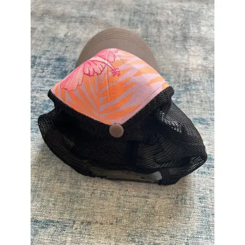 Econscious Hibiscus Gray BLack Pink Peach Baseball Adjustable Hat