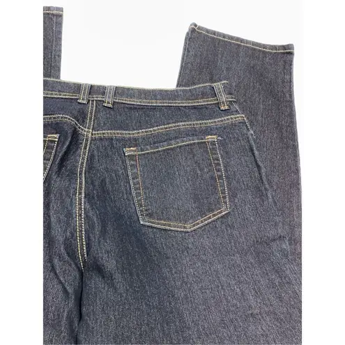 Gloria Vanderbilt Amanda Women's Straight Wide Leg Cotton Stretch Blue Size 16P