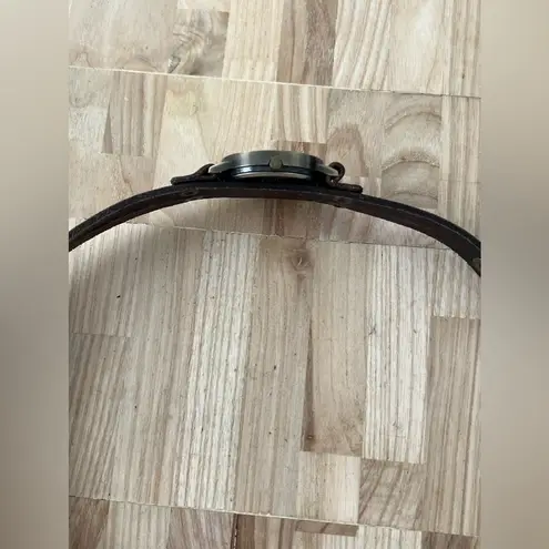 Mathematical Markers Watch Brown Leather Wrap