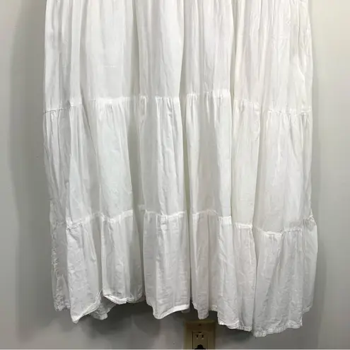 Flair Brand White Tiered Sequin Corset Lace Up Dress Size L