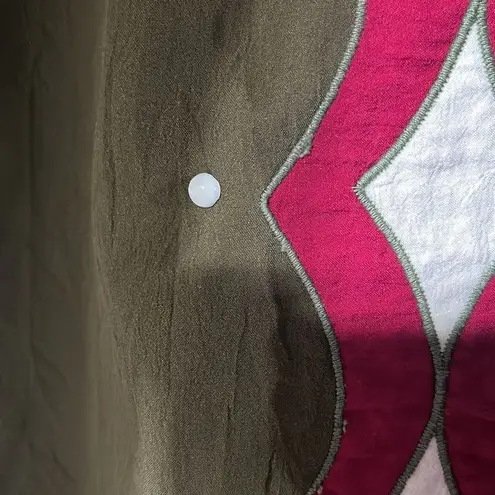 Vintage 2 Piece Windbreaker Material Cardigan Set XL Green