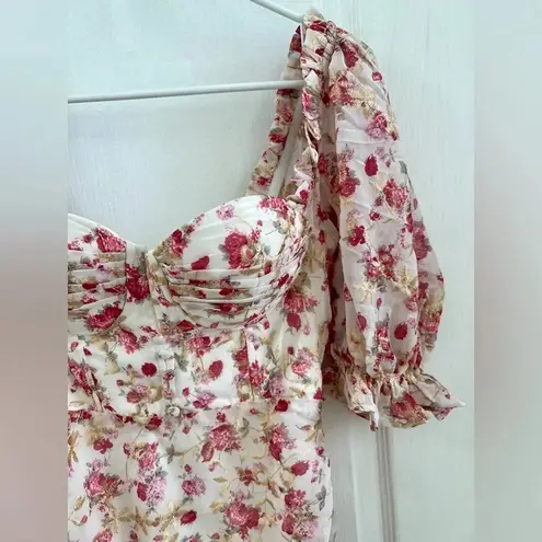 ALAMOUR THE LABEL Myrna Dress By ALAMOUR THE LABEL floral mini dress (Size XS) White