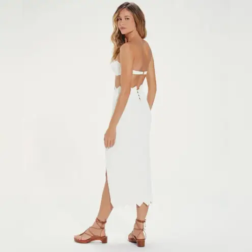 NWT VIX Firenze Imani midi skirt White