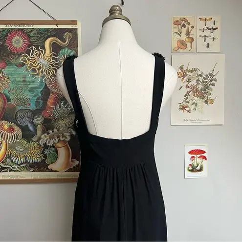 Oleg Cassini Black Ruffle Cocktail Dress Sweetheart Neckline size 8 medium