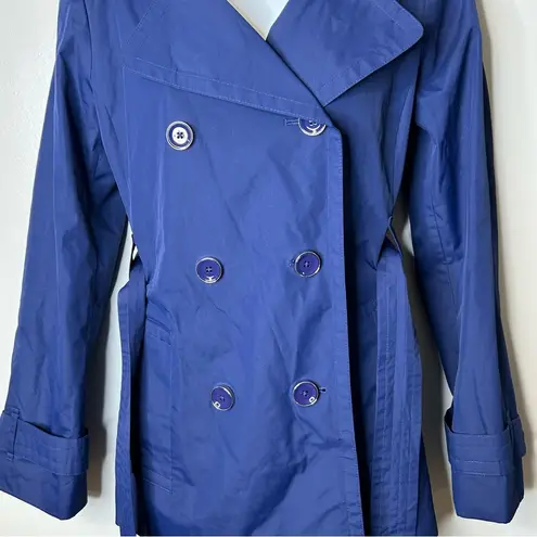 London Fog Blue Belted Jacket Size S