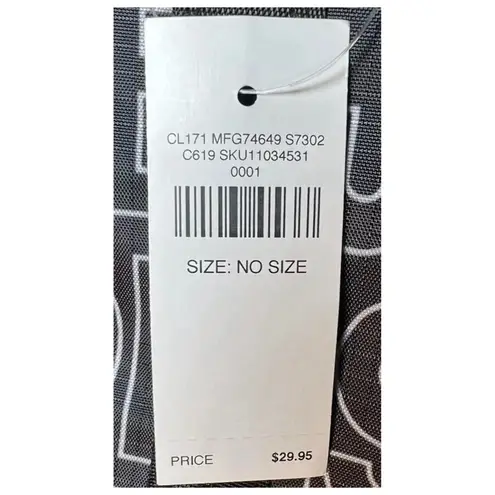 Justice Tote Bag Black White Logo Print Bottom Zip Compartment Travel New