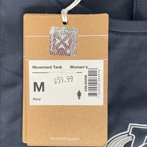 NWT On Running Movement Tank Penn Relays Navy Size Medium Blue