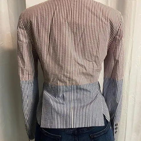 Brooks Brothers Brooks Bros striped seersucker blazer C25